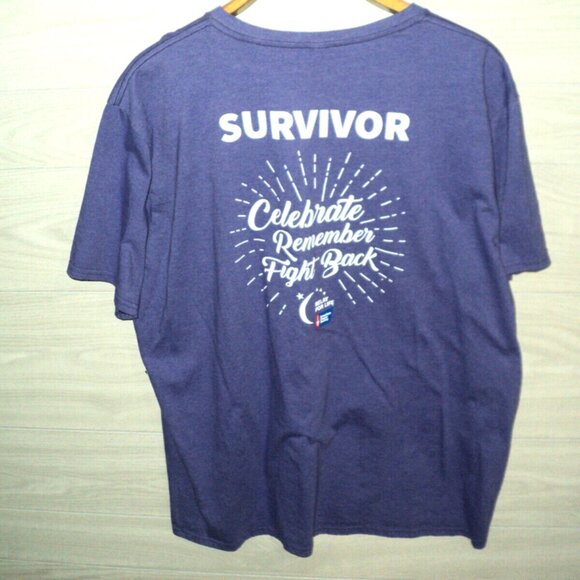 Relay For Life Survivor Shirt Unisex Size 2XL Purple American Cancer Society NEW - Picture 3 of 5